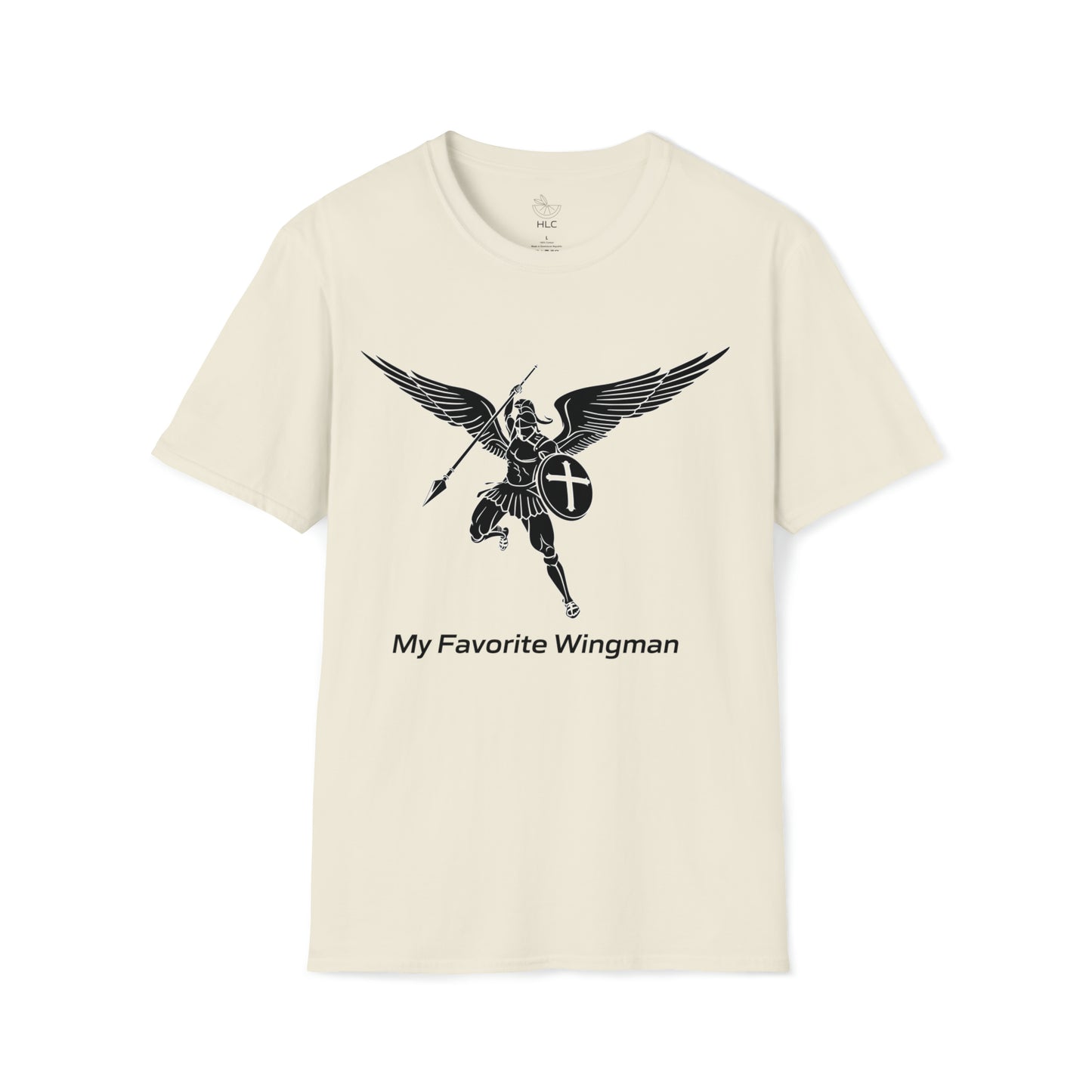 Archangel Favorite Wingman w/ prayer Unisex Softstyle T-Shirt