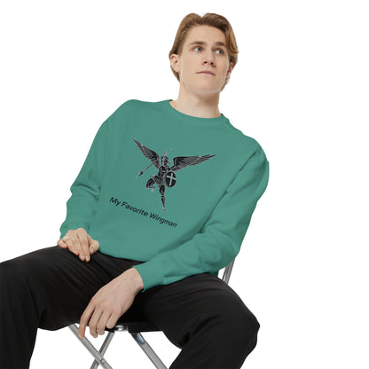 Archangel Saint Michael Unisex Garment-Dyed Sweatshirt