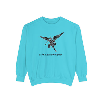 Archangel Saint Michael Unisex Garment-Dyed Sweatshirt