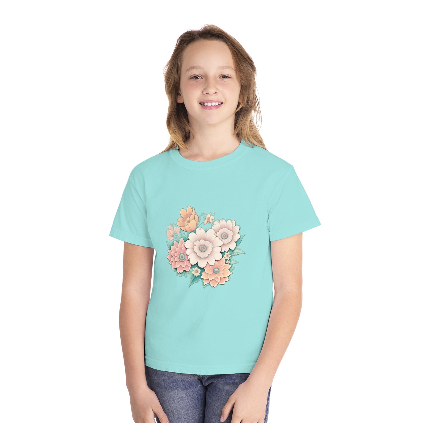 Hail Mary Prayer/Flowers Youth Midweight Tee