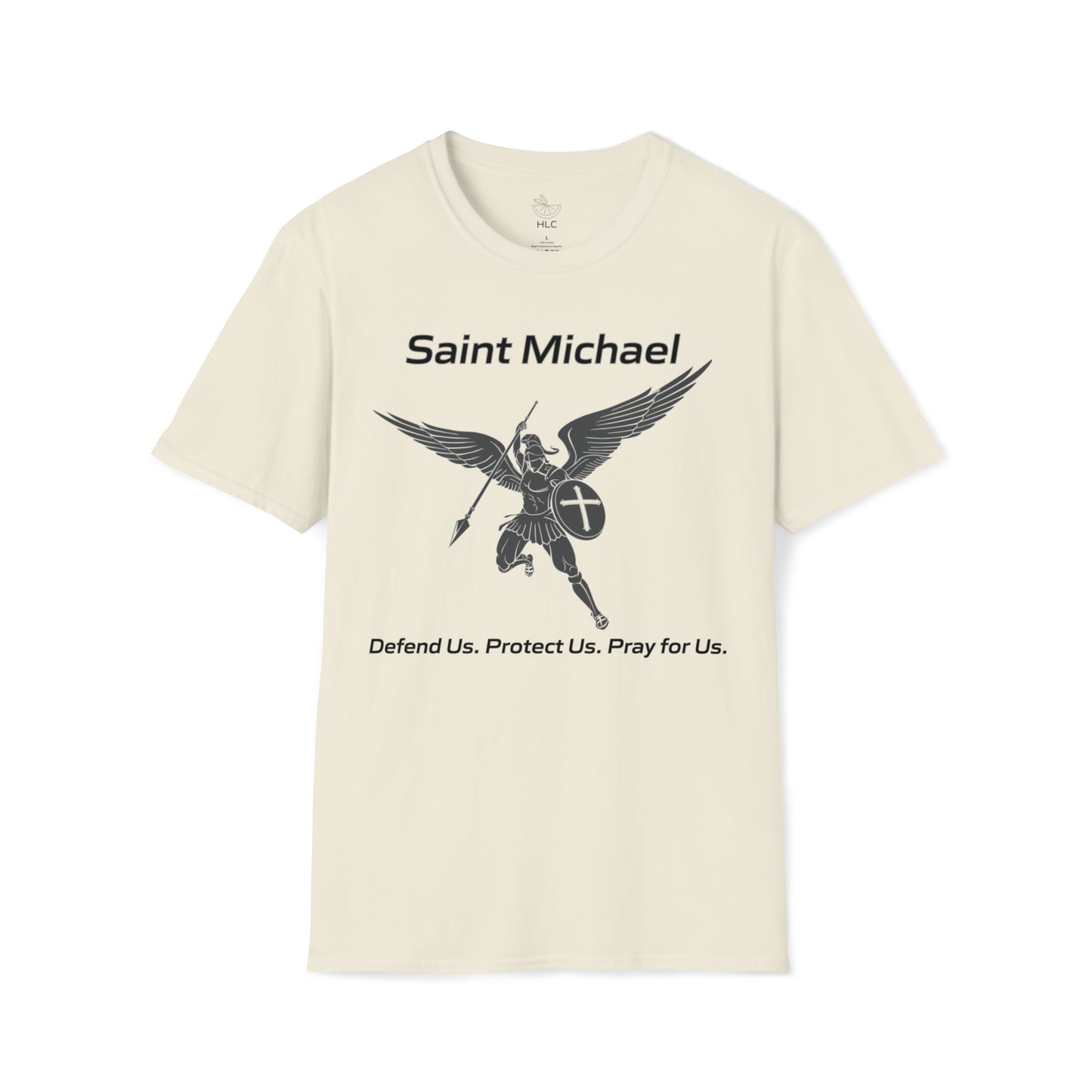 Archangel Saint Michael Art Design w/ prayer Unisex Softstyle T-Shirt