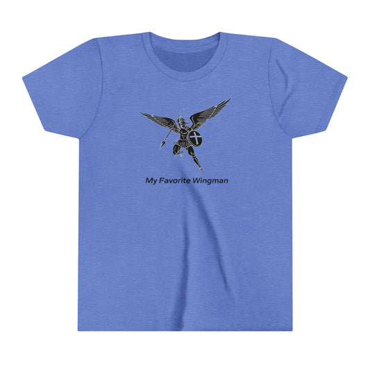 Archangel Saint Michael Favorite Wingman Youth Short Sleeve Tee