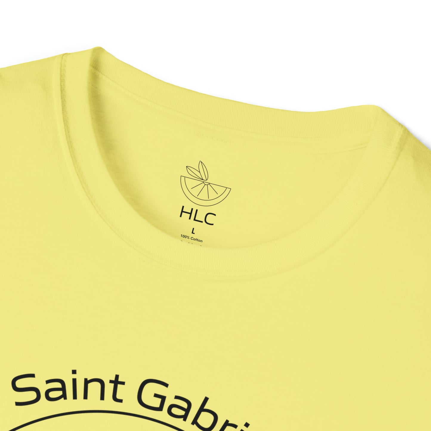 Saint Gabriel Art w/ prayer Unisex Softstyle T-Shirt