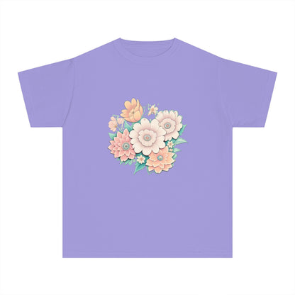 Mary Flowers Front Graphic Youth Midweight Tee