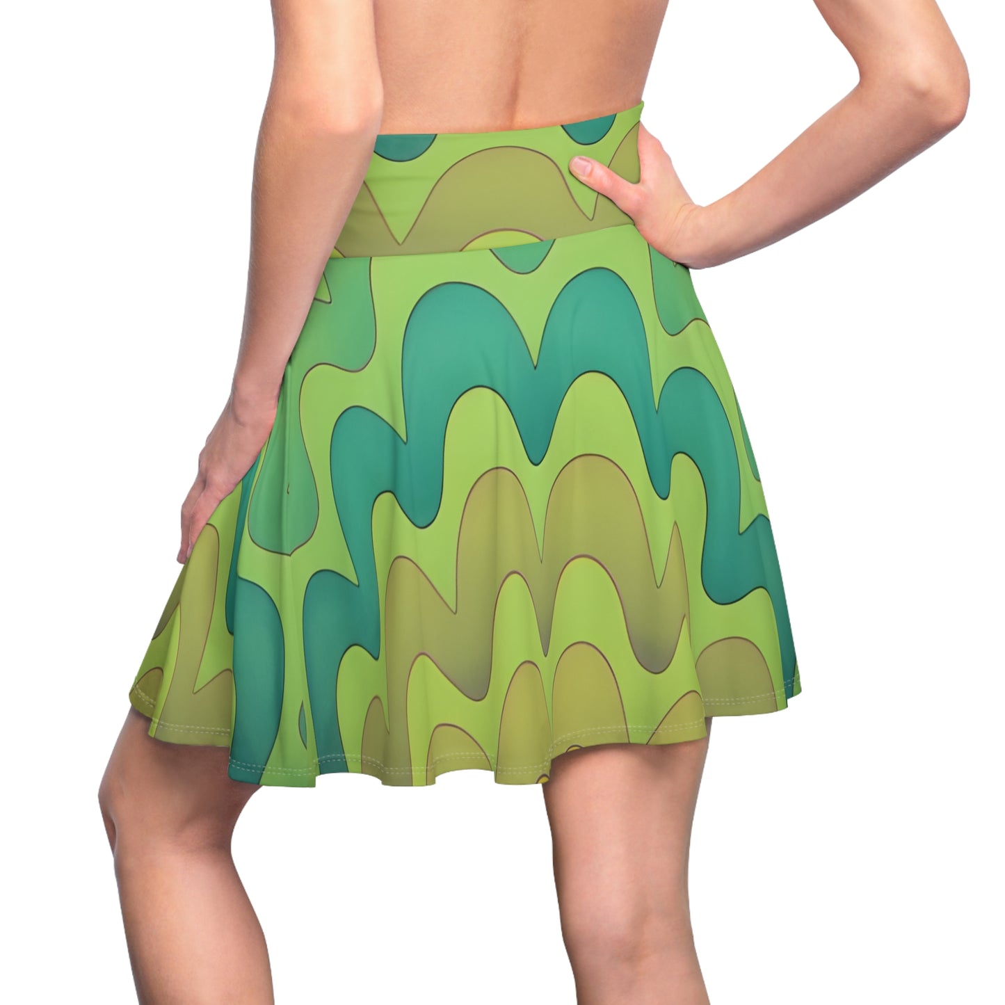 Retro print Women's Skater Skirt (AOP)