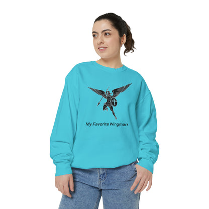 Archangel Saint Michael Unisex Garment-Dyed Sweatshirt