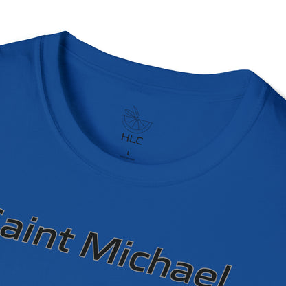 Archangel Saint Michael Art Design w/ prayer Unisex Softstyle T-Shirt