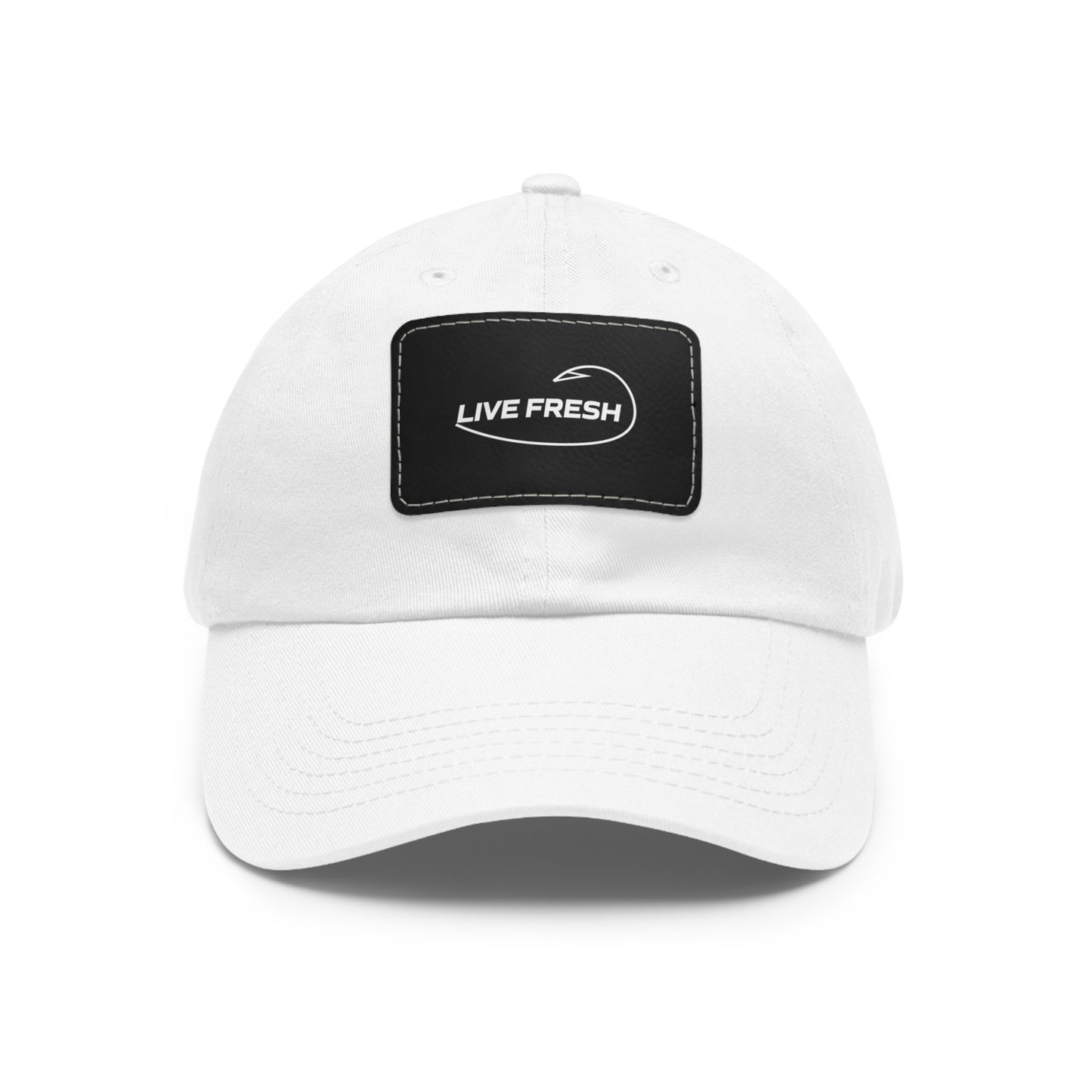 Fresh Coast Fishing Co. LIVE FRESH Hat with Leather Patch (Rectangle)