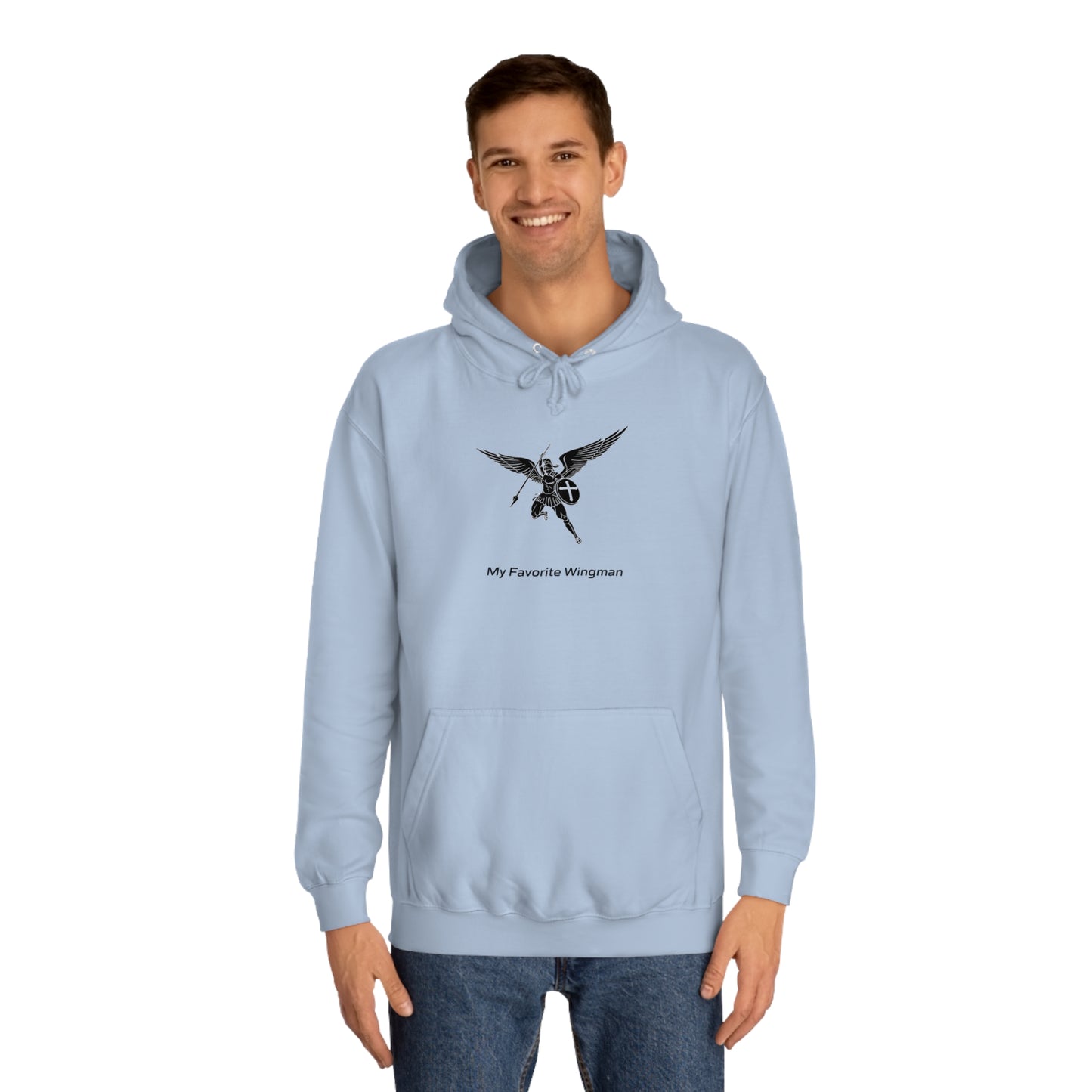 Archangel Saint Michael Wingman Unisex College Hoodie