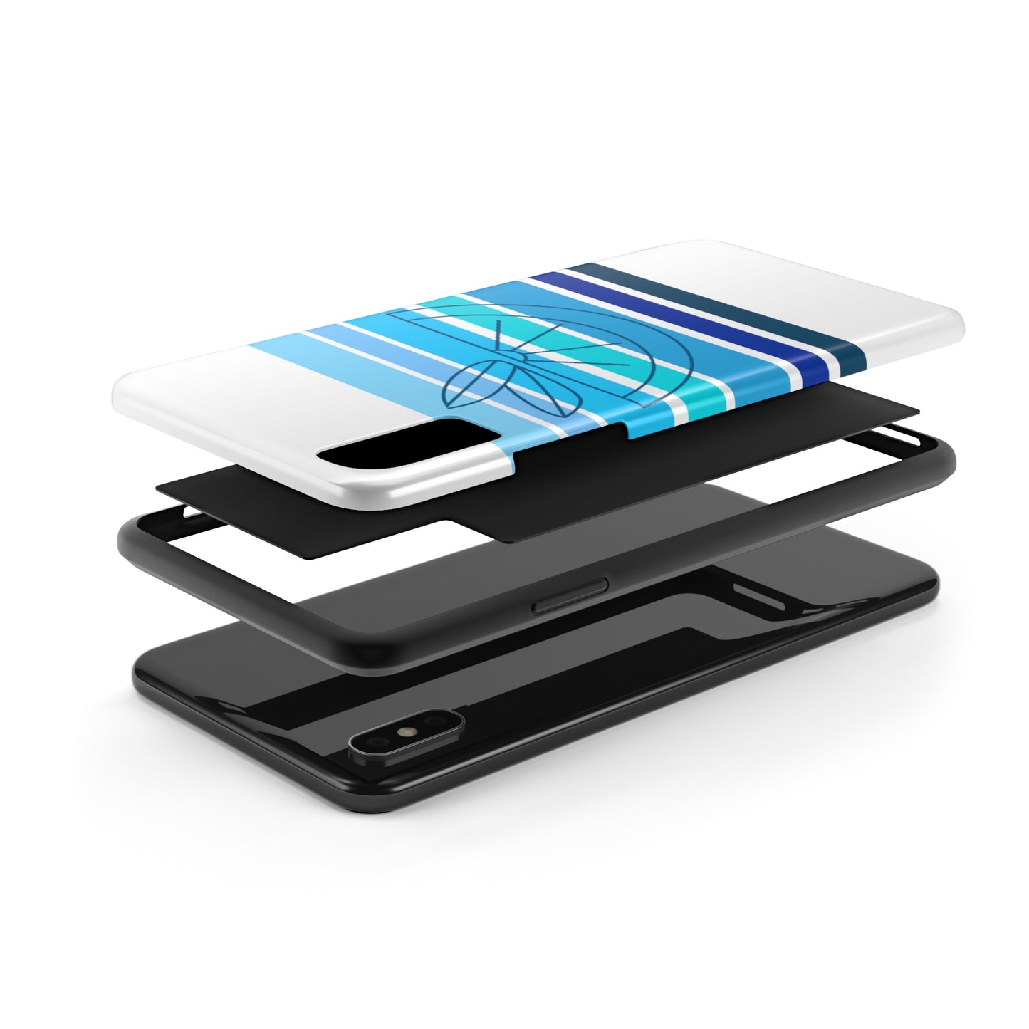 HLC Blue Stripes Tough Phone Cases