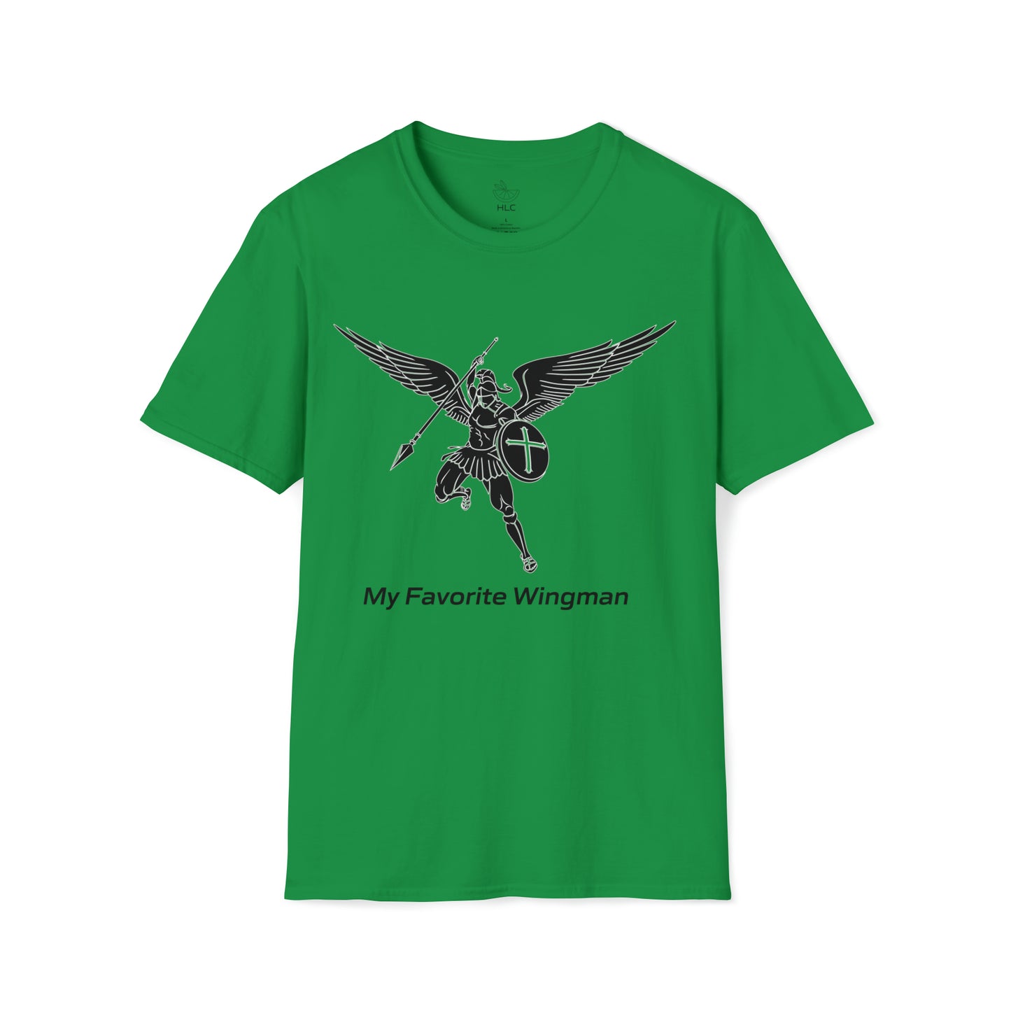 Archangel Favorite Wingman w/ prayer Unisex Softstyle T-Shirt