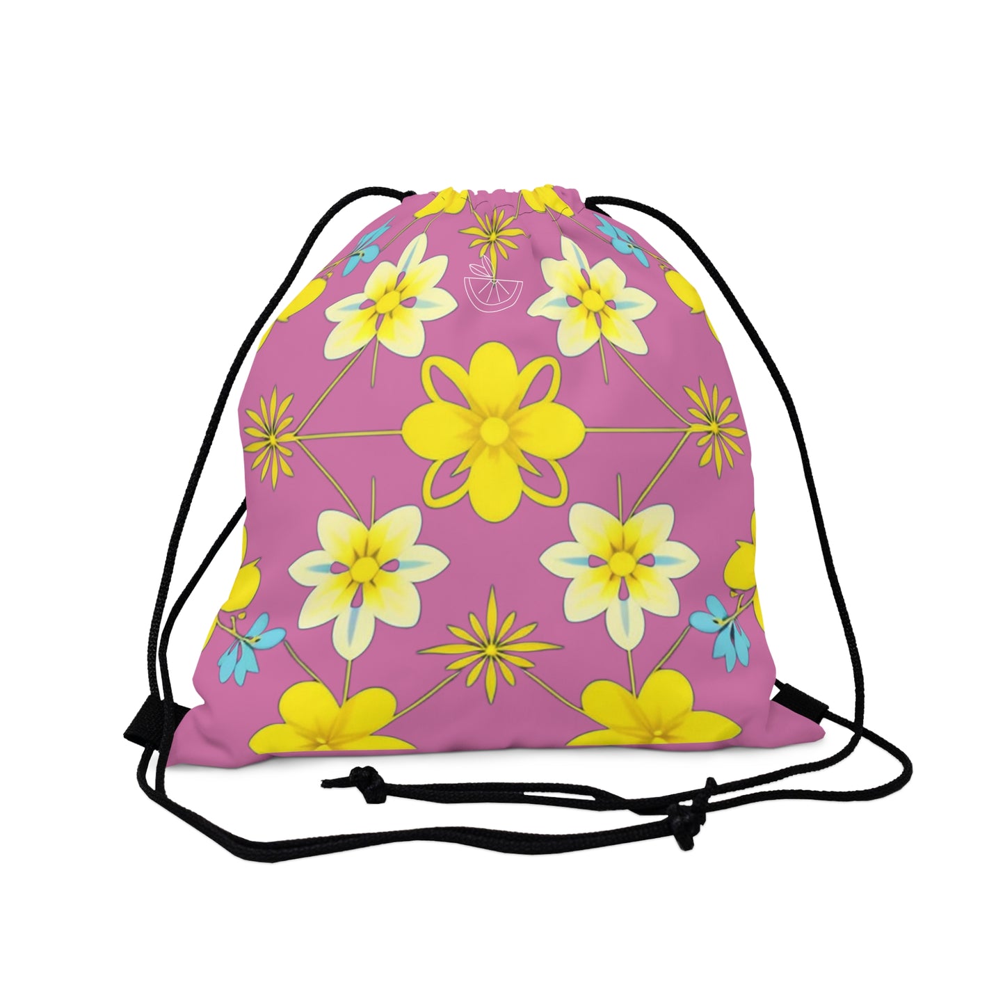 Vintage Yellow Flowers Outdoor Drawstring Bag