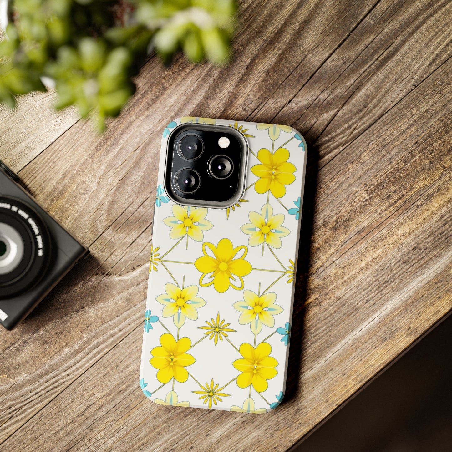 Vintage Yellow Flowers Tough Phone Cases