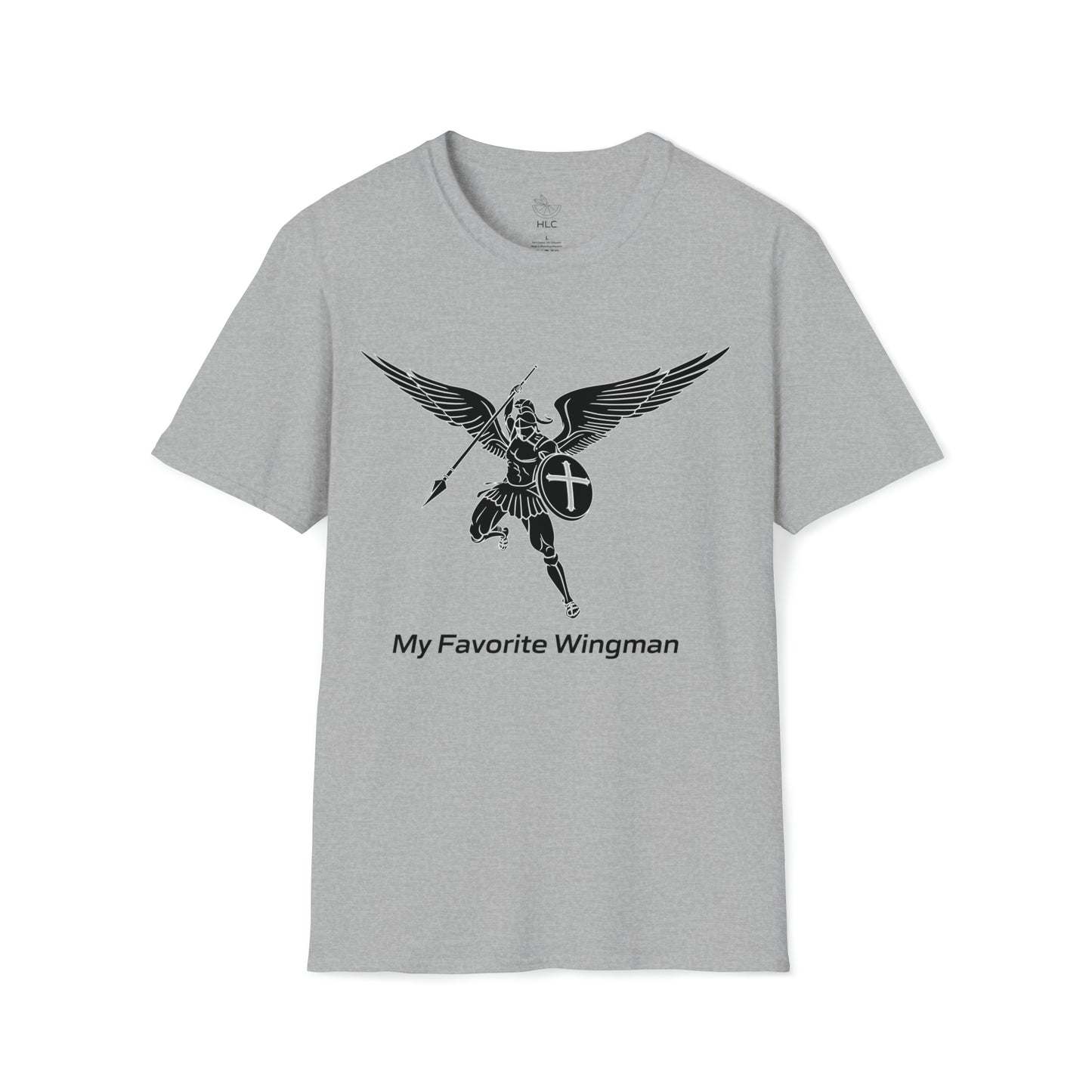 Archangel Favorite Wingman w/ prayer Unisex Softstyle T-Shirt