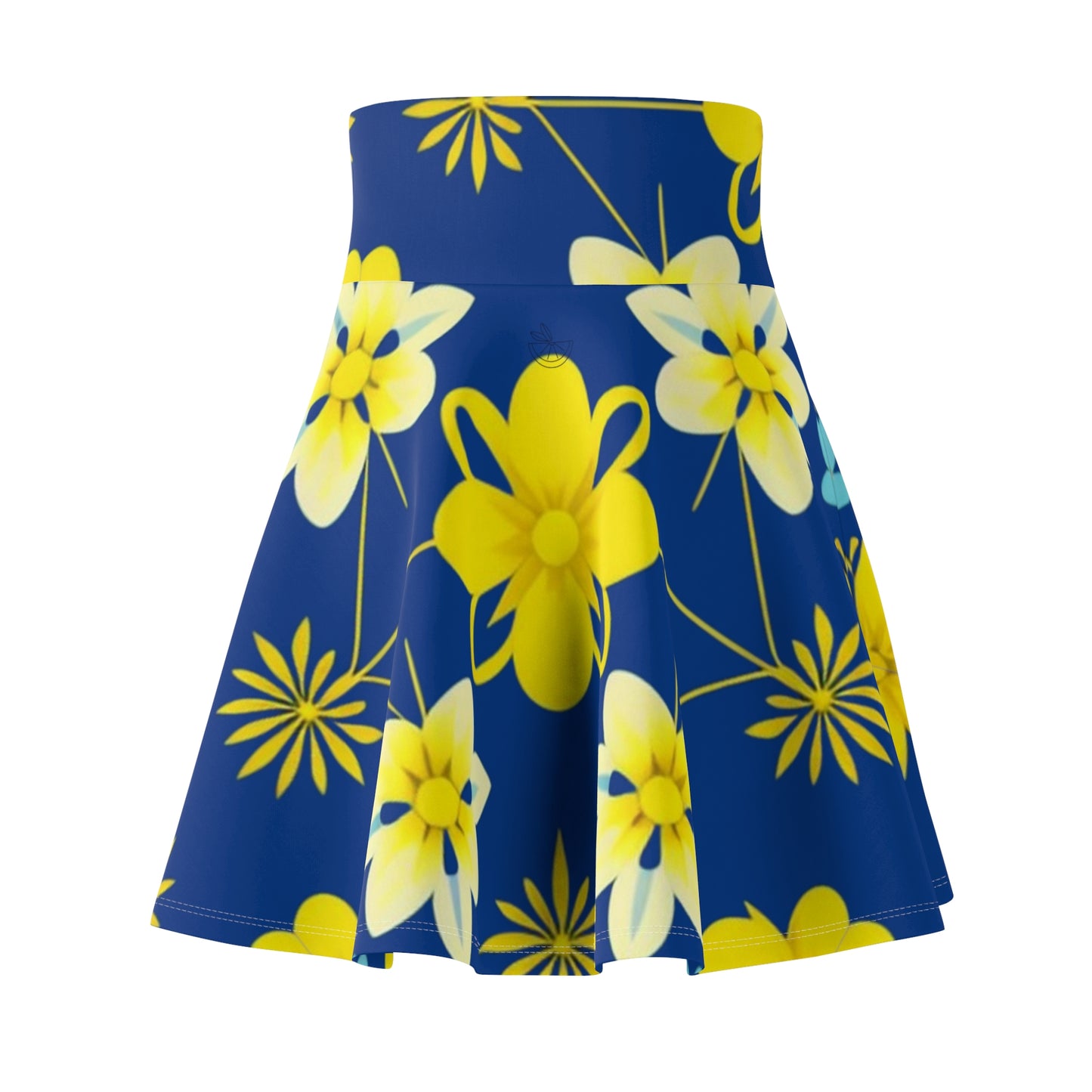 Vintage Yellow Flowers Women's Skater Skirt (AOP)