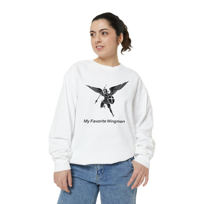 Archangel Saint Michael Unisex Garment-Dyed Sweatshirt