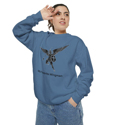 Archangel Saint Michael Unisex Garment-Dyed Sweatshirt