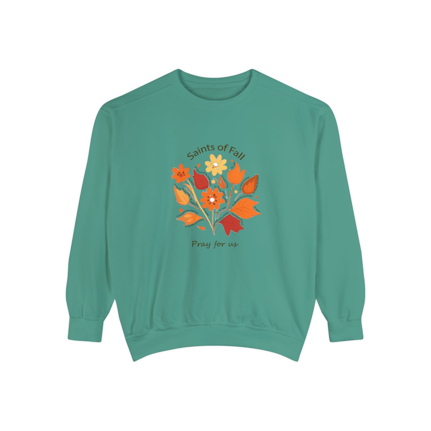 Saints of Fall Unisex Garment-Dyed Sweatshirt