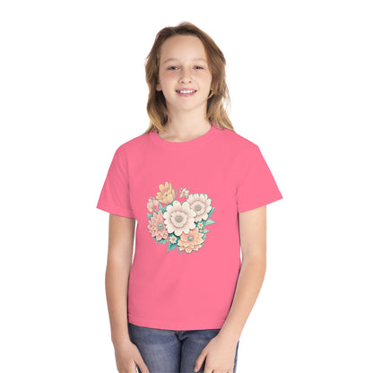 Mary Flowers Front Graphic Youth Midweight Tee