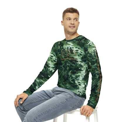 FCF Co Fisherman Camo Men's Long Sleeve Shirt (AOP)