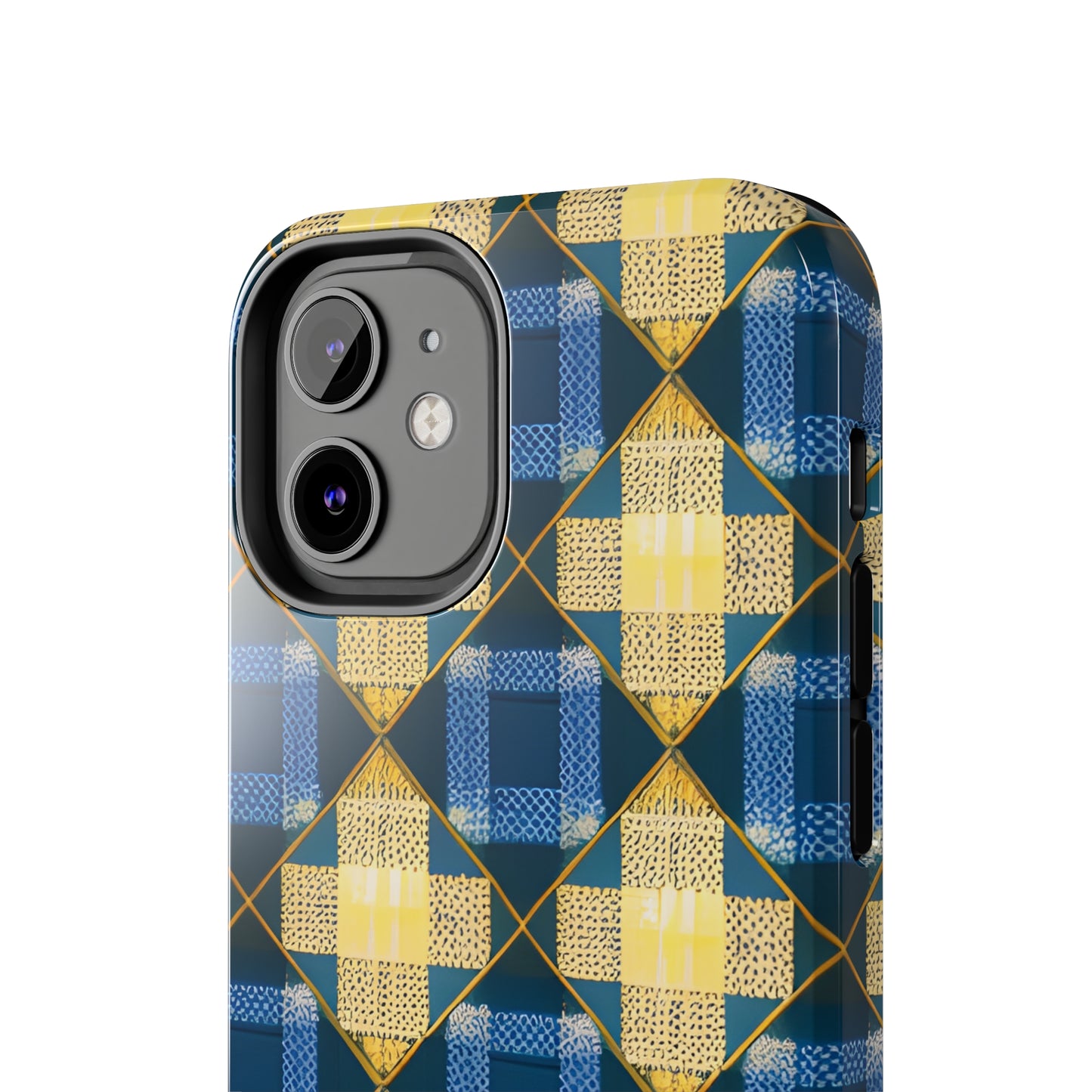 Blue and Gold Tough Phone Cases