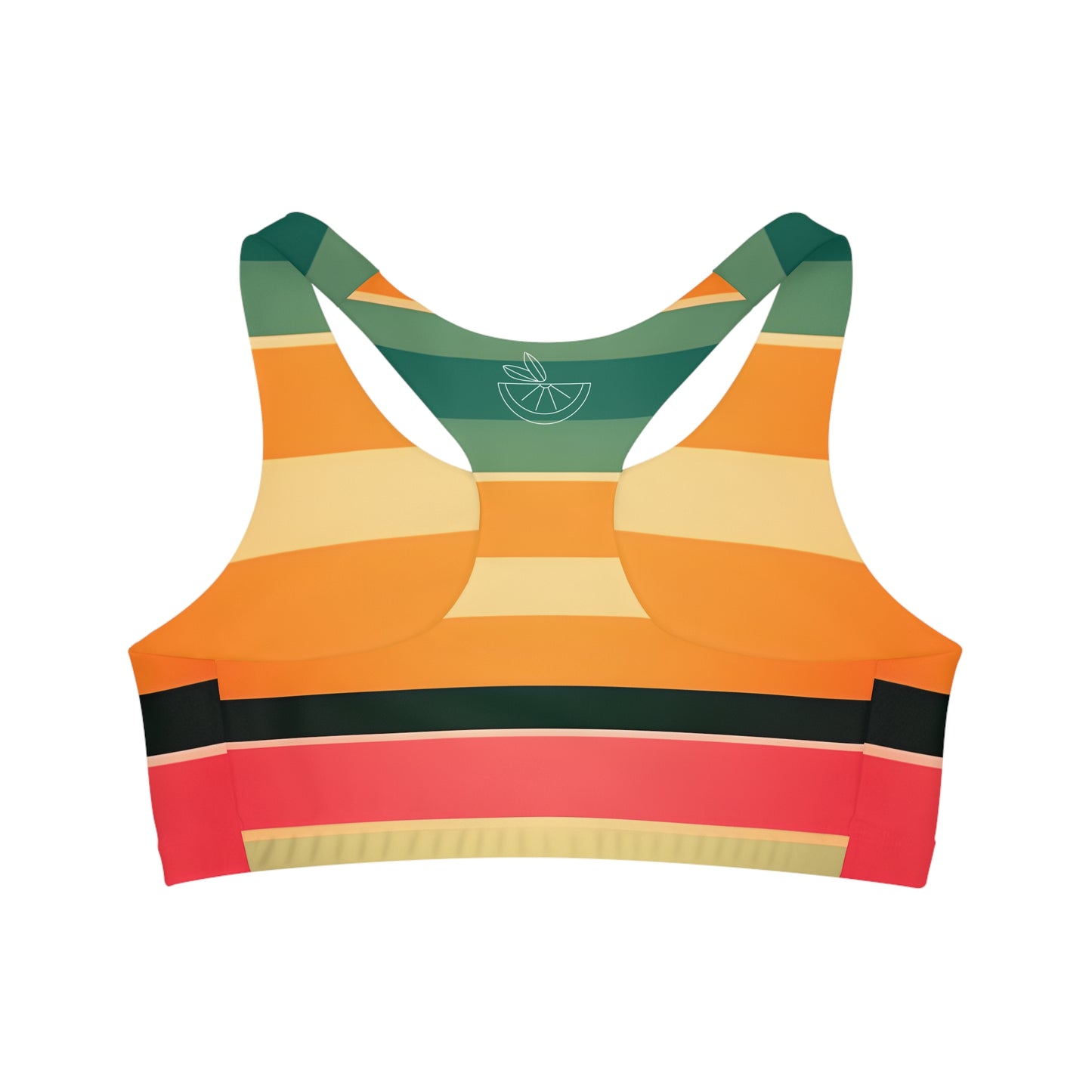 Vintage Stripes Seamless Sports Bra (AOP)