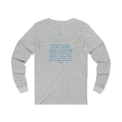 Hail Mary  w/prayer  Unisex Jersey Long Sleeve Tee