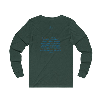 Hail Mary  w/prayer  Unisex Jersey Long Sleeve Tee