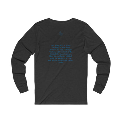 Hail Mary  w/prayer  Unisex Jersey Long Sleeve Tee