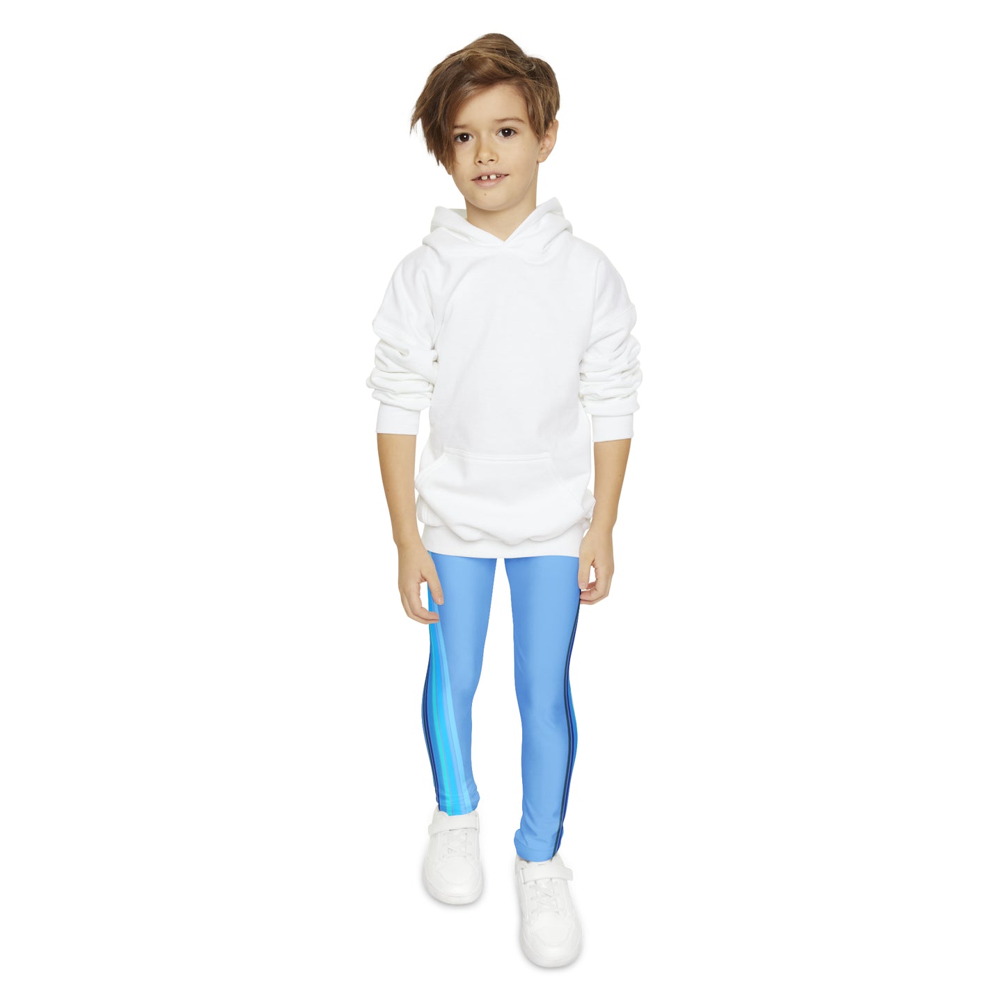 HLC Blue Stripes Youth Full-Length Leggings (AOP)