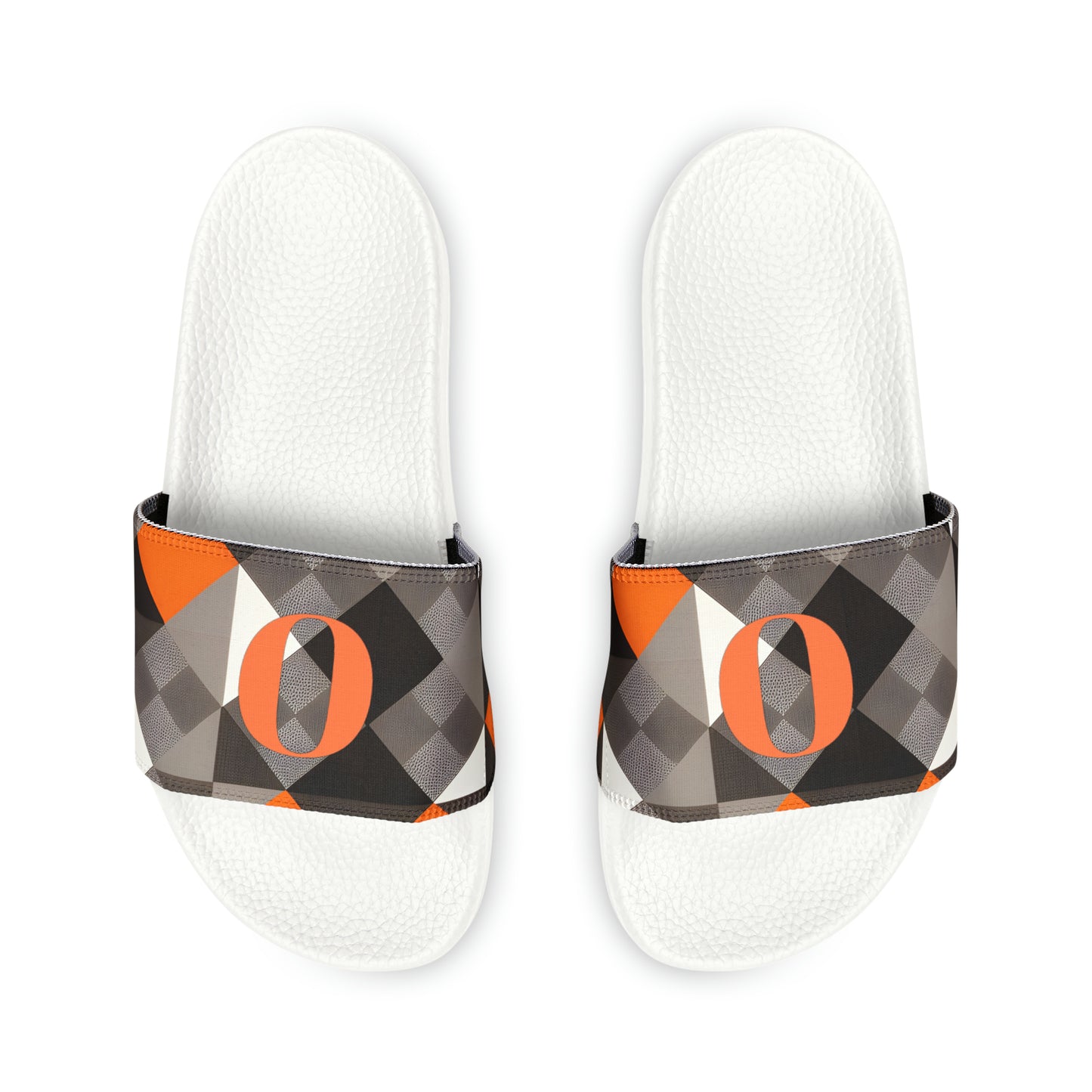 Orioles Fan Geo Print Youth PU Slide Sandals