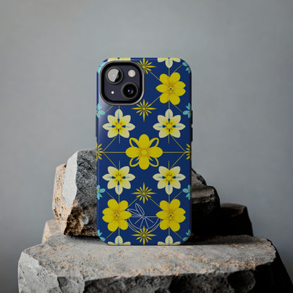 Vintage Yellow Flowers Tough Phone Cases