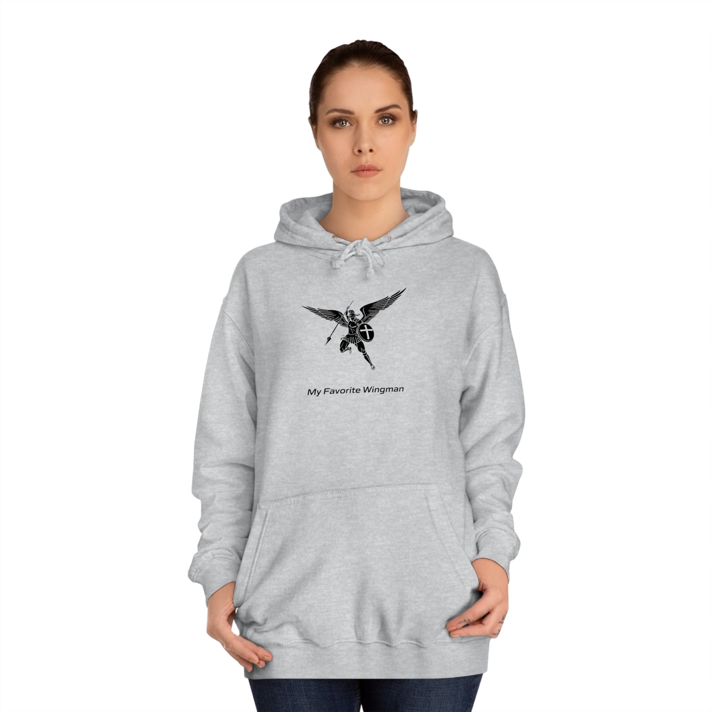 Archangel Saint Michael Wingman Unisex College Hoodie