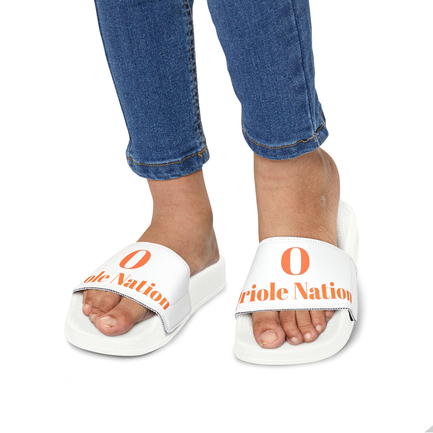 Orioles Fan Youth PU Slide Sandals