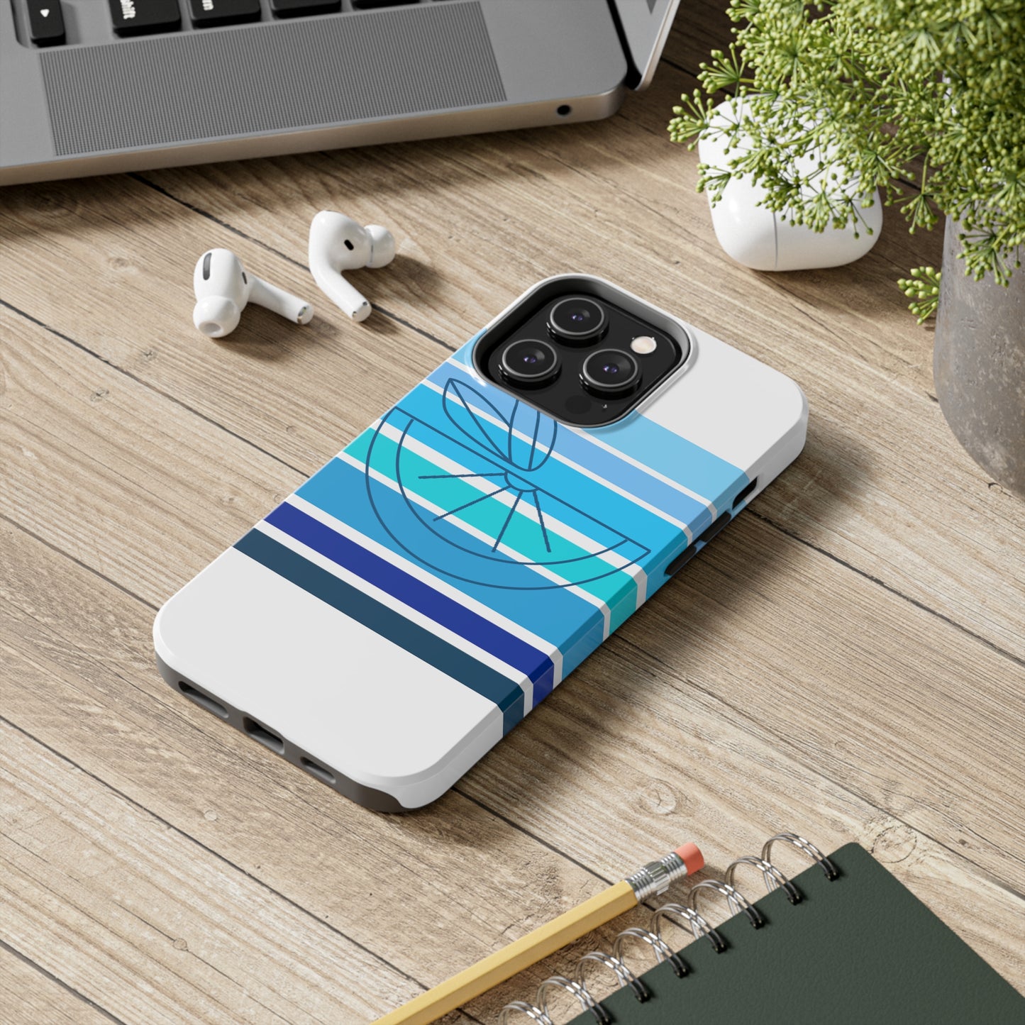 HLC Blue Stripes Tough Phone Cases