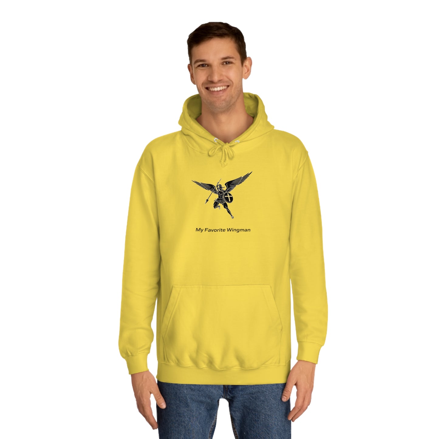 Archangel Saint Michael Wingman Unisex College Hoodie