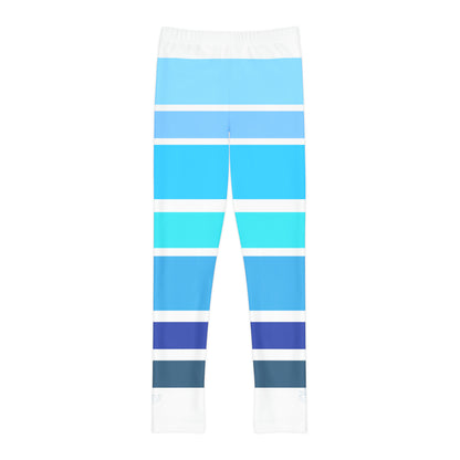 HLC Blue Stripes Youth Full-Length Leggings (AOP)