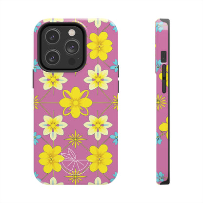 Vintage Yellow Flowers Tough Phone Cases