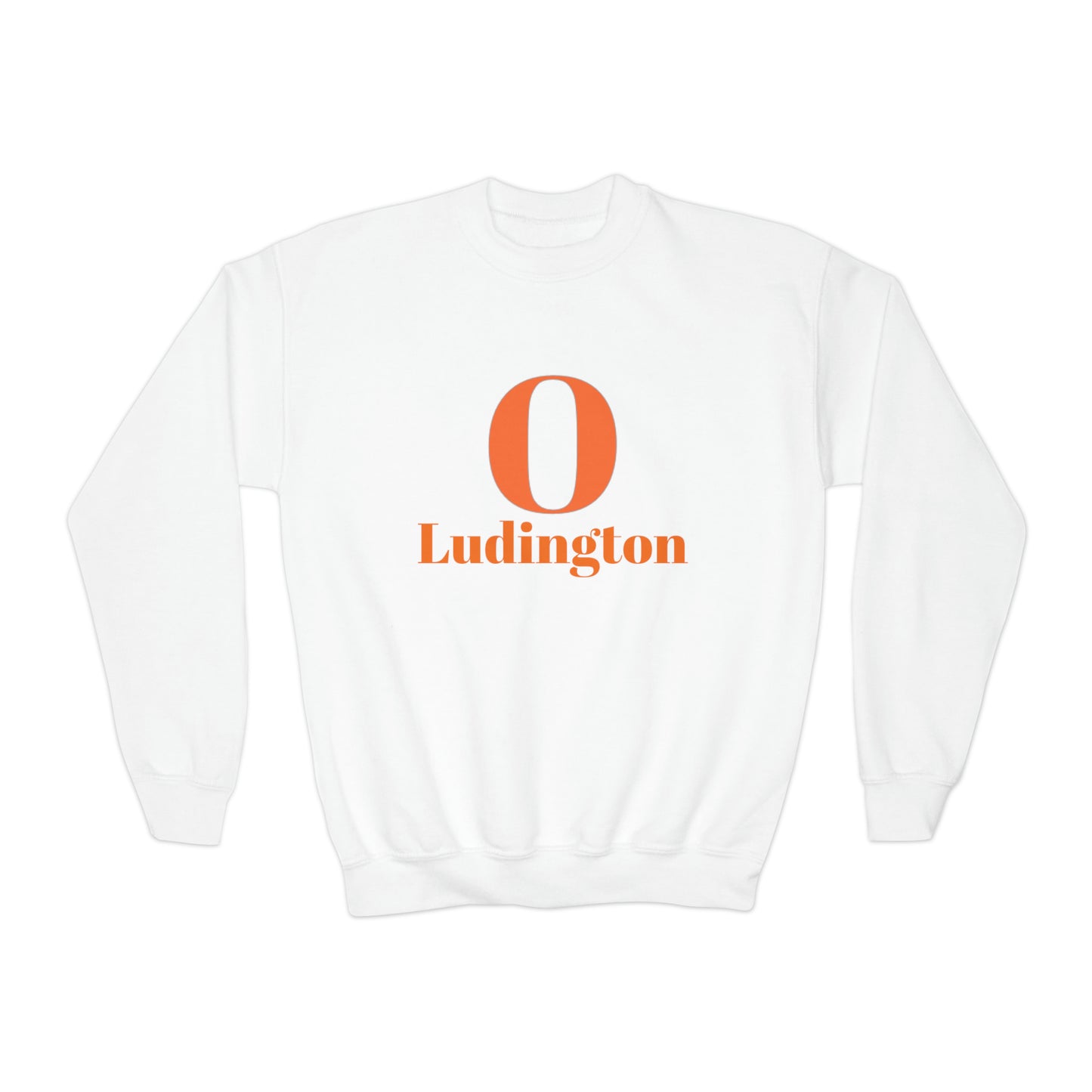 Ludington O with back Oriole Nation Youth Crewneck Sweatshirt