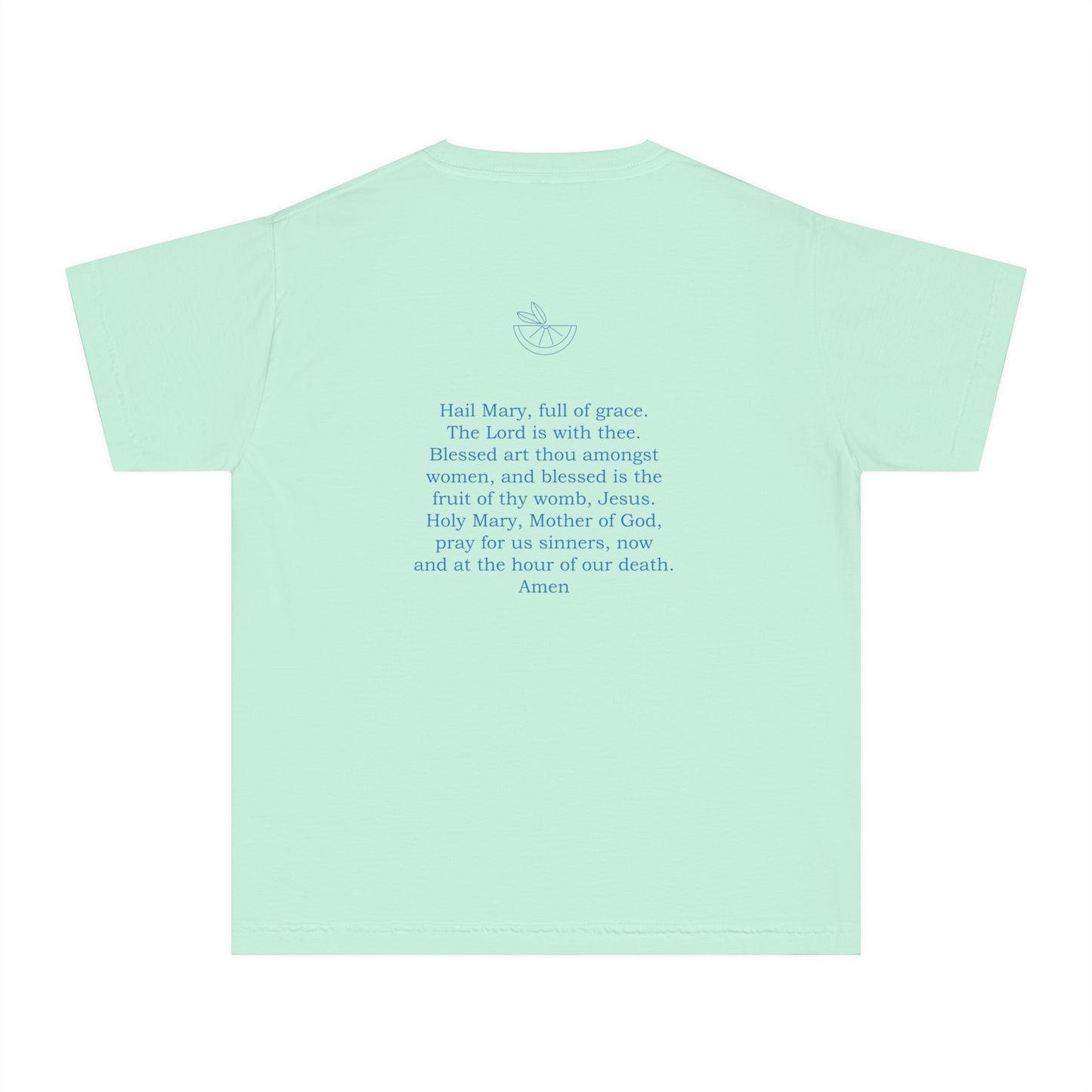 Hail Mary Prayer/Flowers Youth Midweight Tee