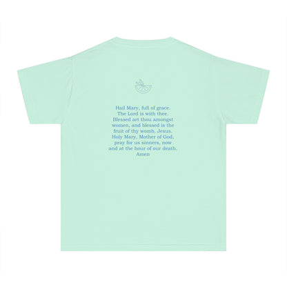 Hail Mary Prayer/Flowers Youth Midweight Tee