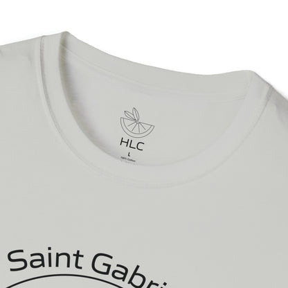 Saint Gabriel Art w/ prayer Unisex Softstyle T-Shirt