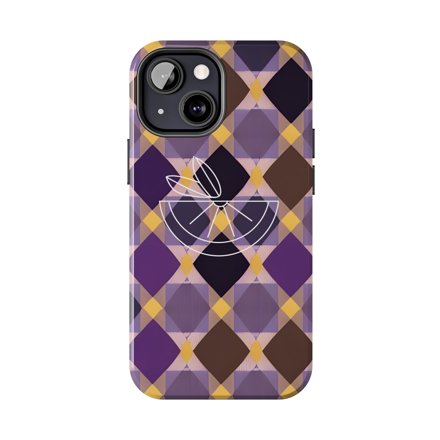 Purple Geo Plaid Tough Phone Cases