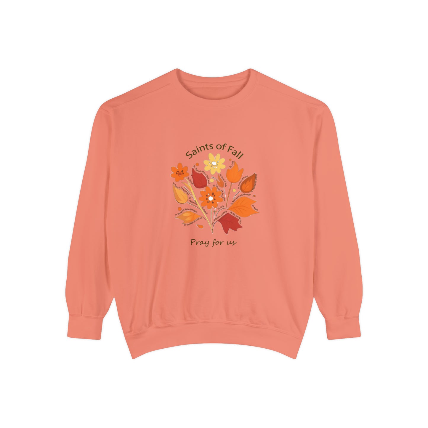 Saints of Fall Unisex Garment-Dyed Sweatshirt