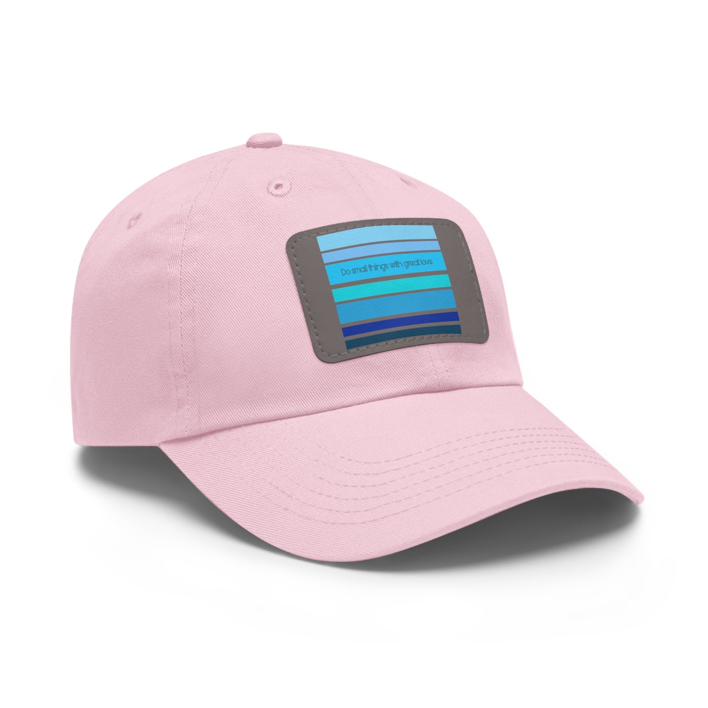 HLC Blue Stripes Dad Hat with Leather Patch (Rectangle)