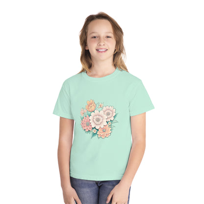 Hail Mary Prayer/Flowers Youth Midweight Tee