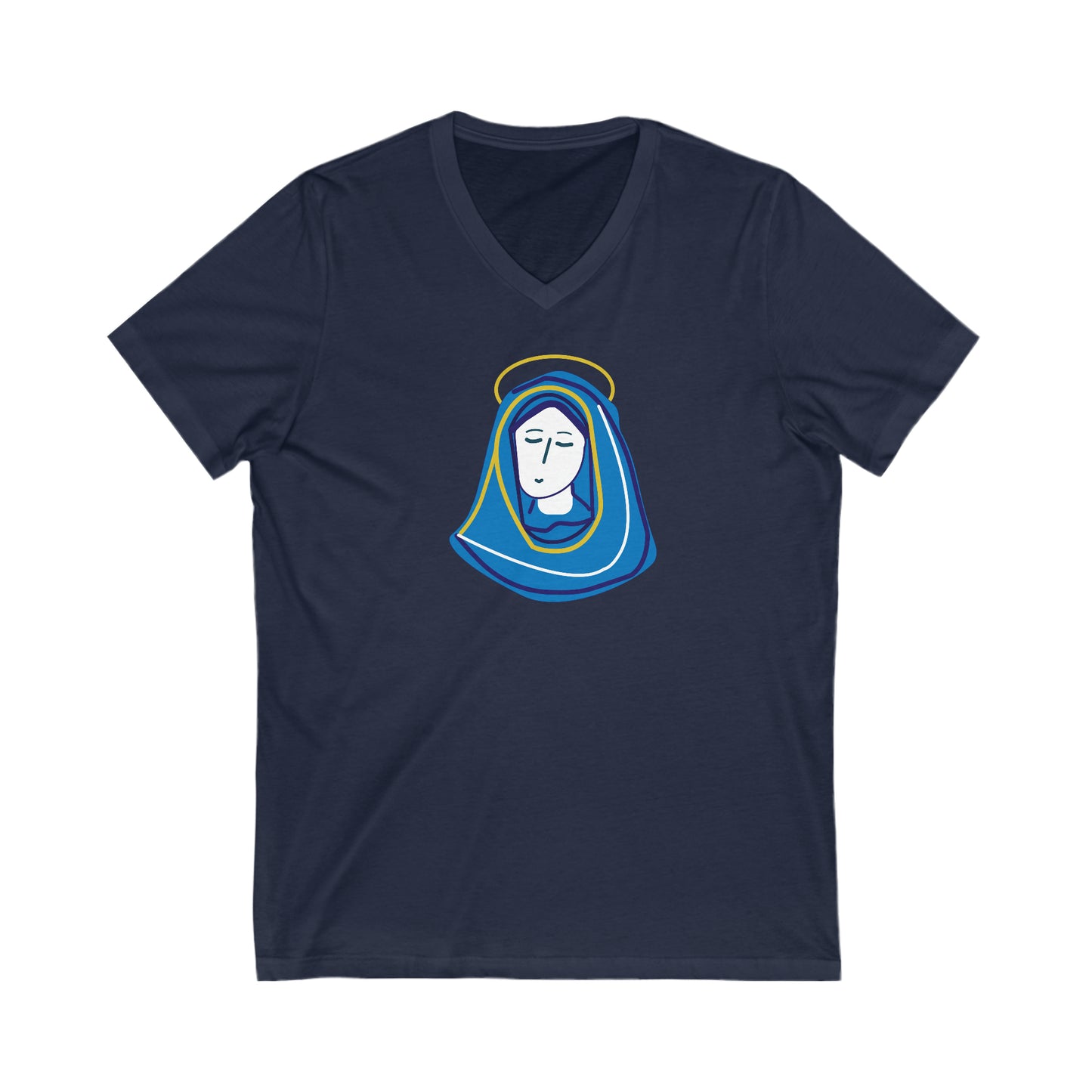 Hail Mary w/ prayer Unisex Jersey Short Sleeve V-Neck Tee