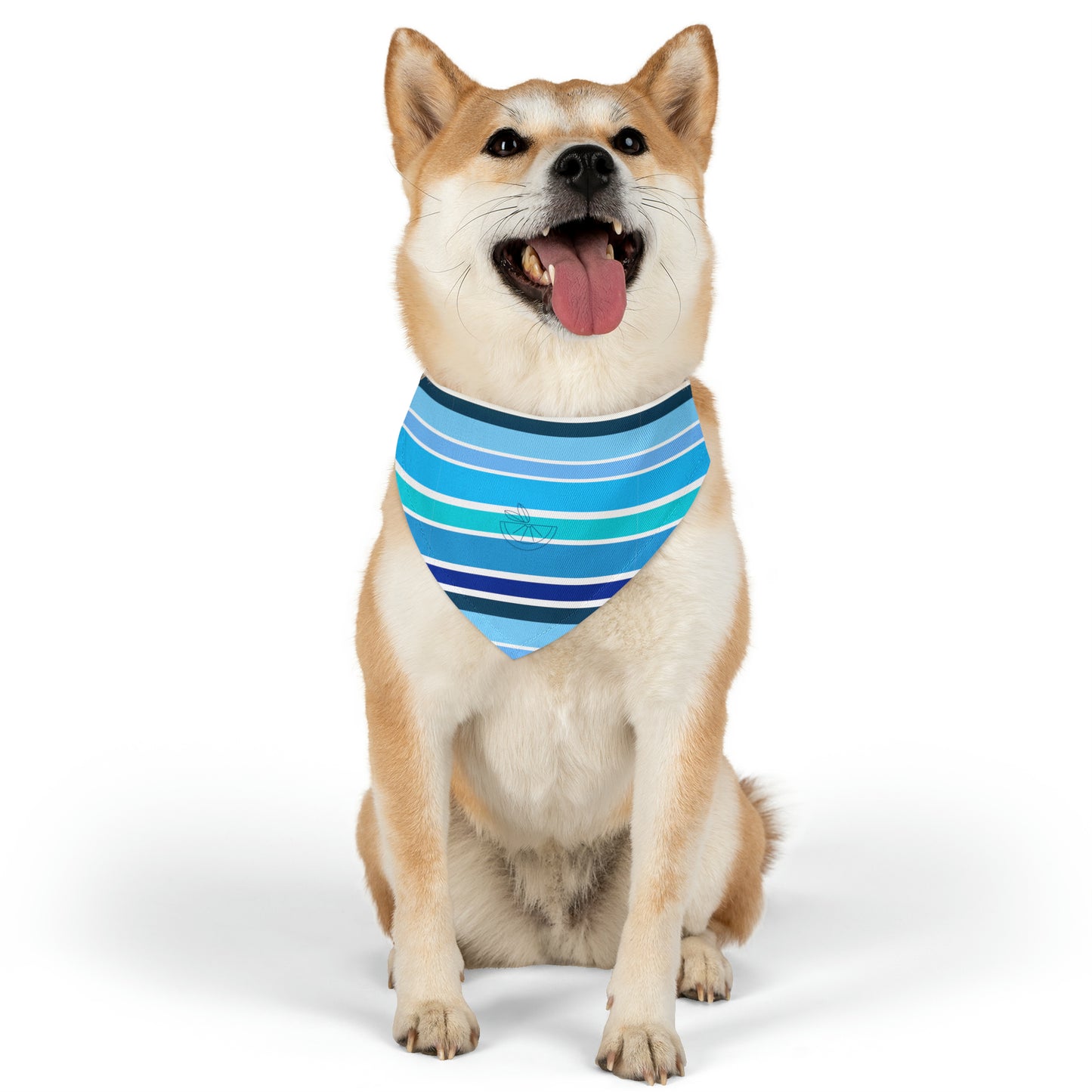 HLC Blue Stripes Pet Bandana Collar