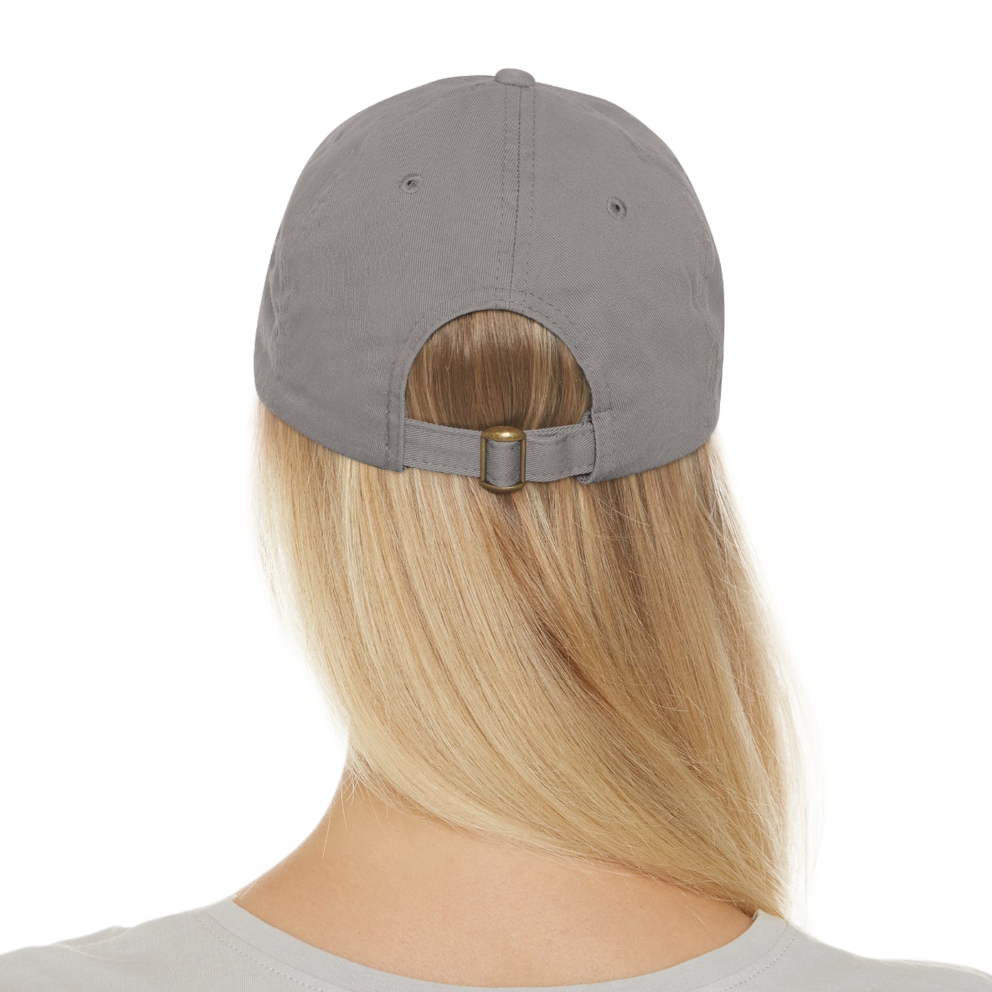 HLC Blue Stripes Dad Hat with Leather Patch (Rectangle)