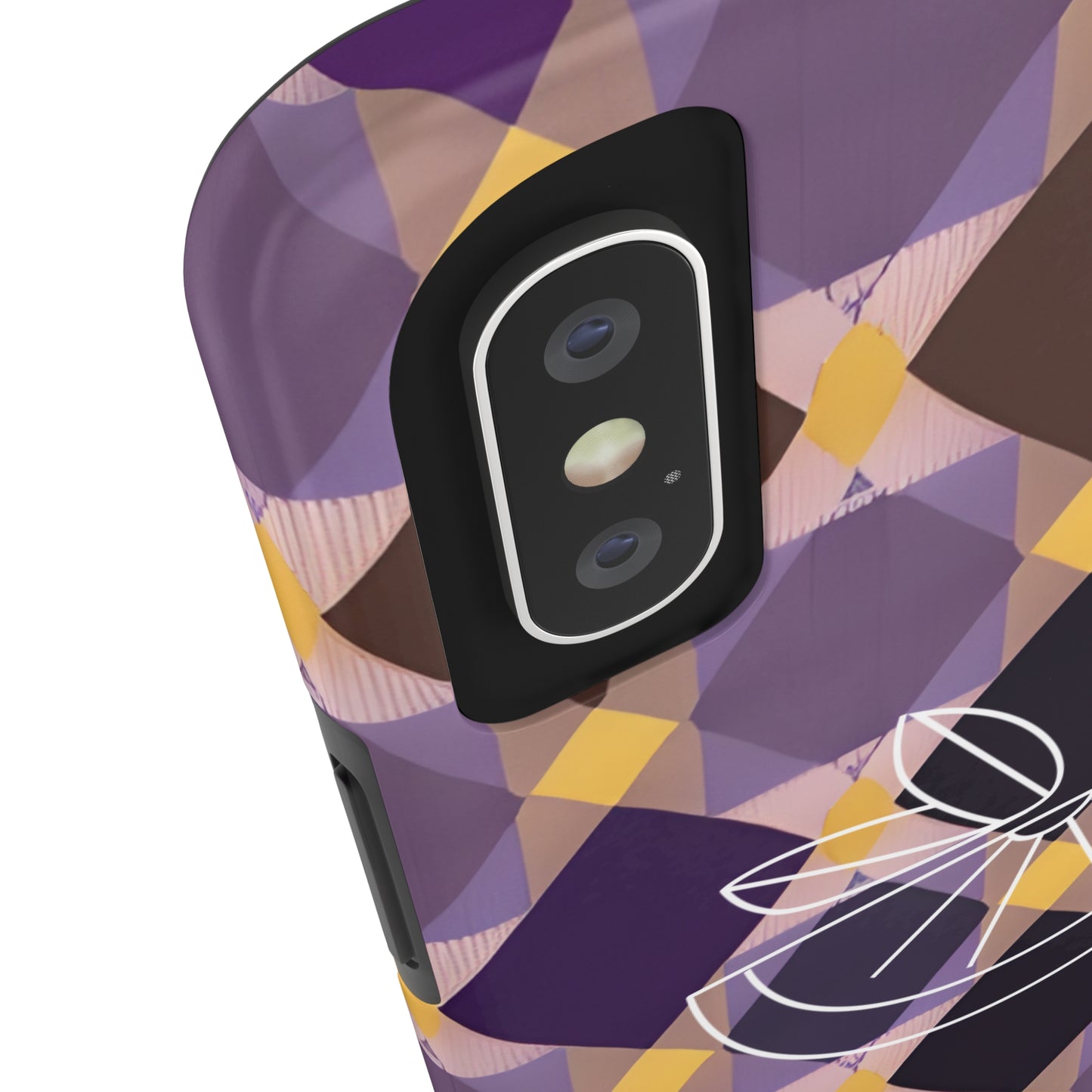 Purple Geo Plaid Tough Phone Cases